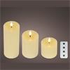 SET OF 3 REALISTIC LED WAX CANDLES