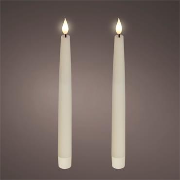 REALISTIC LED TAPERED WAX DINNER CANDLE