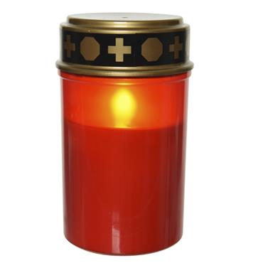 RED LED GRAVE CANDLE