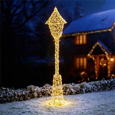 1.2MTR LIT GOLDEN ELEGANCE LAMP POST