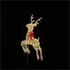 1MTR LIT GOLDEN ELEGANCE JUMPING REINDEER