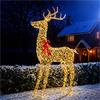 2MTR LIT GOLDEN ELEGANCE STANDING STAG