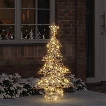 90CM LIT GOLDEN ELEGANCE TREE WITH STAR