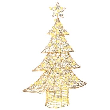 90CM LIT GOLDEN ELEGANCE TREE WITH STAR