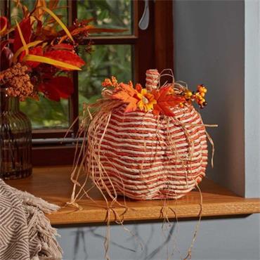 RAFFIA PUMPKIN STRIPED XL