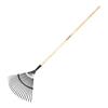 FLAT PRONGS LAWN RAKE WITH HANDLE