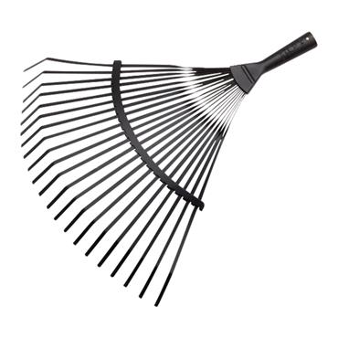 FLAT PRONGS LAWN RAKE WITH HANDLE