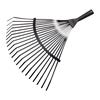 FLAT PRONGS LAWN RAKE WITH HANDLE