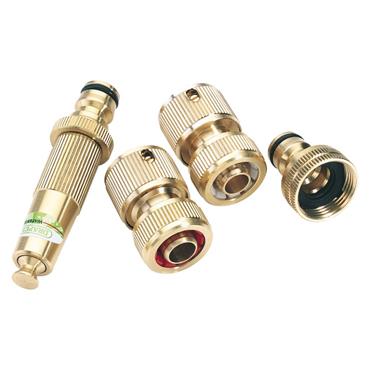 4 PIECE BRASS WATER SET