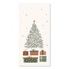 CREAM NAPKIN WITH CHRISTMAS TREE DESIGN