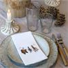 NAPKIN WITH AUTUMNAL DRIED FLOWERS L20CM