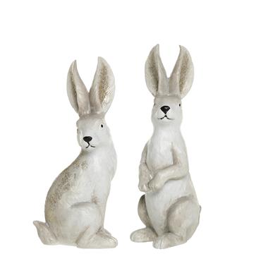 SET OF TWO GLITTER RABBITS