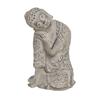 BUDDHA SEATED FRENCH GREY H14CM