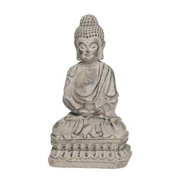 FRENCH GREY SEATED BUDDHA H21CM