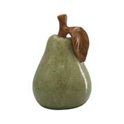 DECORATIVE GREEN PEAR H14CM