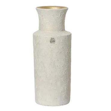 TERRACOTTA VASE OFF WHITE 40CM