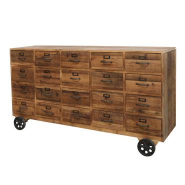 GROCERY COUNTER SIDEBOARD ON WHEELS