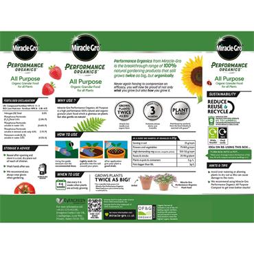 2KG PERFORMANCE ORGANICS ALL PURPOSE GRANULES