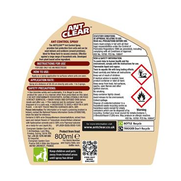 800ML CLEAR ORGANIC ANT CONTROL SPRAY