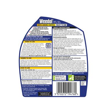 1LTR WEEDOL PATH & GRAVEL WEED CONTROL GUN