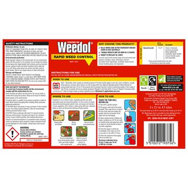WEEDOL RAPID WEED CONTROL TUBES 6 PACK