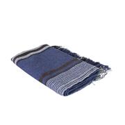 MARIA PLAID THROW BLUE