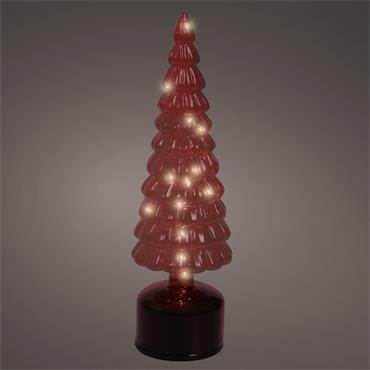 RED ROTATING GLASS TREE