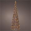 Dark Brown Wicker Led Cone 60Cm