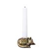 FOX ANTIQUE BRASS CANDLE HOLDER