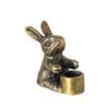 RABBIT ANTIQUE BRASS CANDLE HOLDER