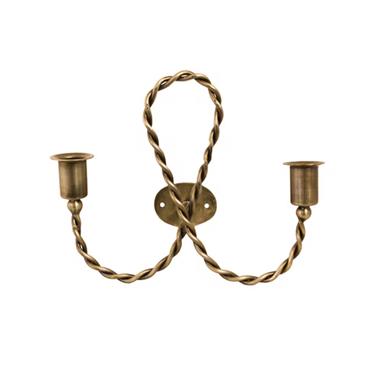 ESTELLE ANTIQUE BRASS WALL CANDLE HOLDER