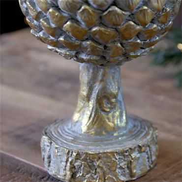 ANTIQUE BRASS DECOR ON FOOT H27.5/D11.5cm