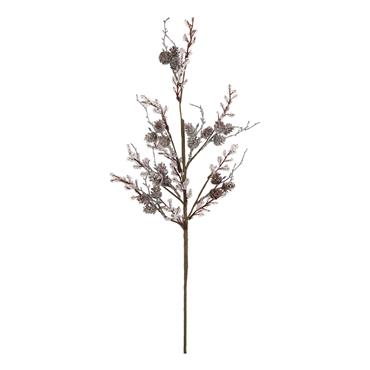 FROST PINECONE BRANCH 72CM