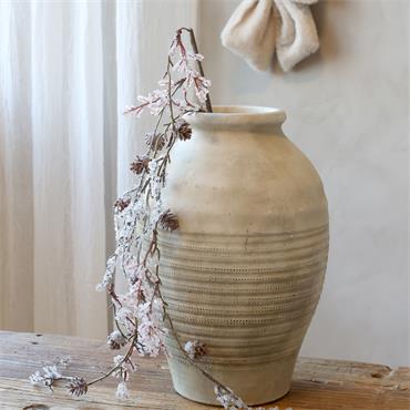 FROST PINECONE HANGING BRANCH 100CM