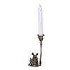 MOUSE ANTIQUE BRASS CANDLE HOLDER