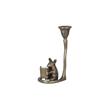 MOUSE ANTIQUE BRASS CANDLE HOLDER