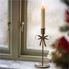 JOSEFINE BOW ANTIQUE BRASS CANDLE HOLDER