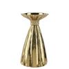 CANDELHOLDER ALUMINIUM GOLD 18CM