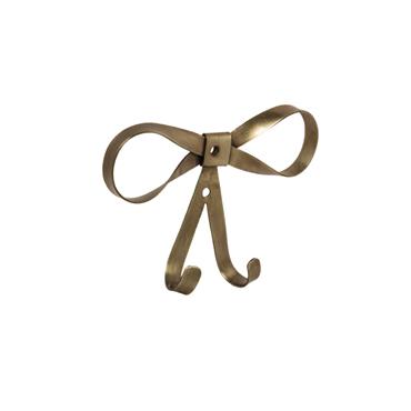 BOW ANTIQUE BRASS WALL HOOK
