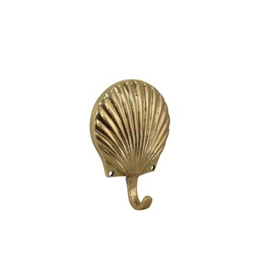 SHELL ANTIQUE BRASS WALL HOOK
