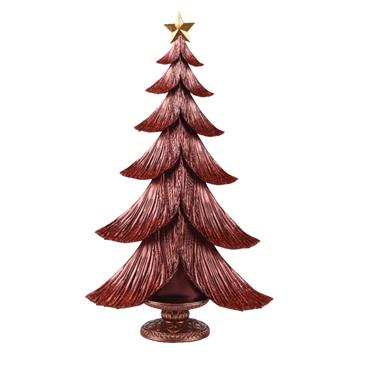 TREE POLYRESIN RED 48CM