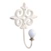 ANTIQUE CREAM DECOR HOOK WITH KNOB