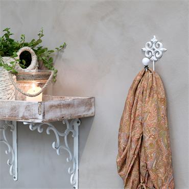 ANTIQUE CREAM DECOR HOOK WITH KNOB