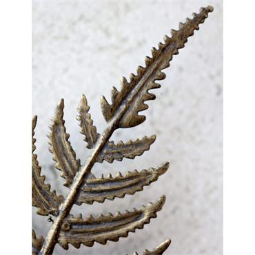 ANTIQUE BRASS LEAF HOOK H25cm