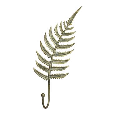 ANTIQUE BRASS LEAF HOOK H25cm