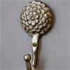 ANTIQUE BRASS HOOK WITH FLOWER