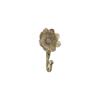 ANTIQUE BRASS HOOK WITH FLOWER