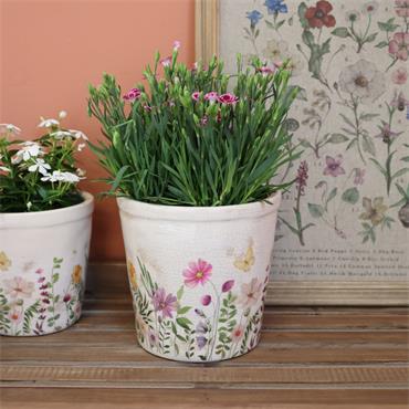 Avignon Planter with floral motif H16