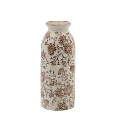 GRENOBLE BOTTLE WITH FLORAL PATTERN H20CM