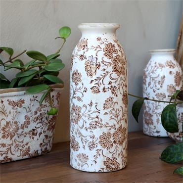 GRENOBLE BOTTLE WITH FLORAL PATTERN H20CM
